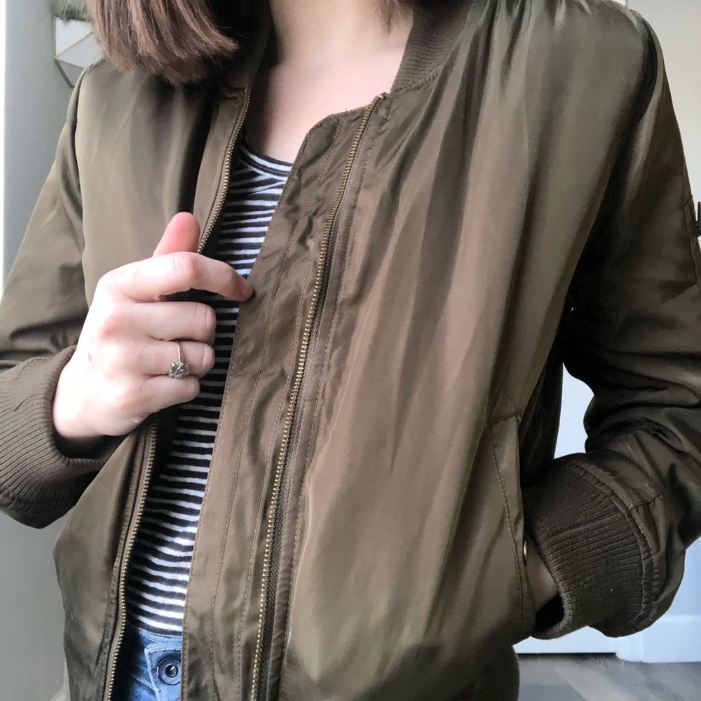 Olive Bomber Jacket